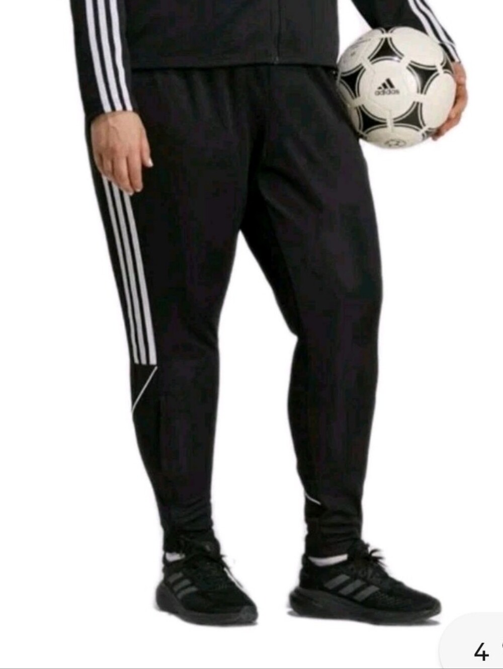 New Adidas Tiro 23 League Training Pants 2X Womens Plus Size Black Ankle Zip $50